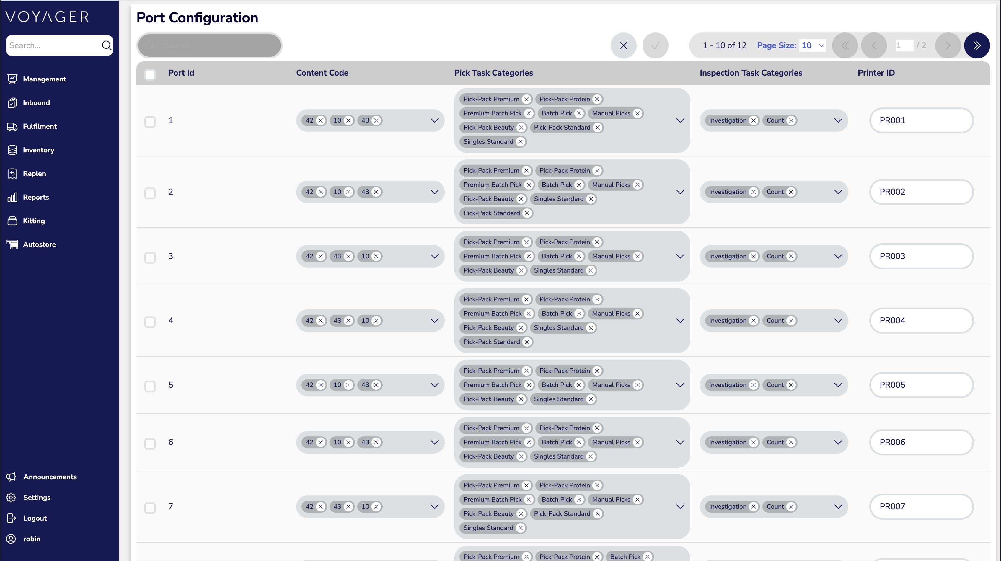 Edit Port Configuration