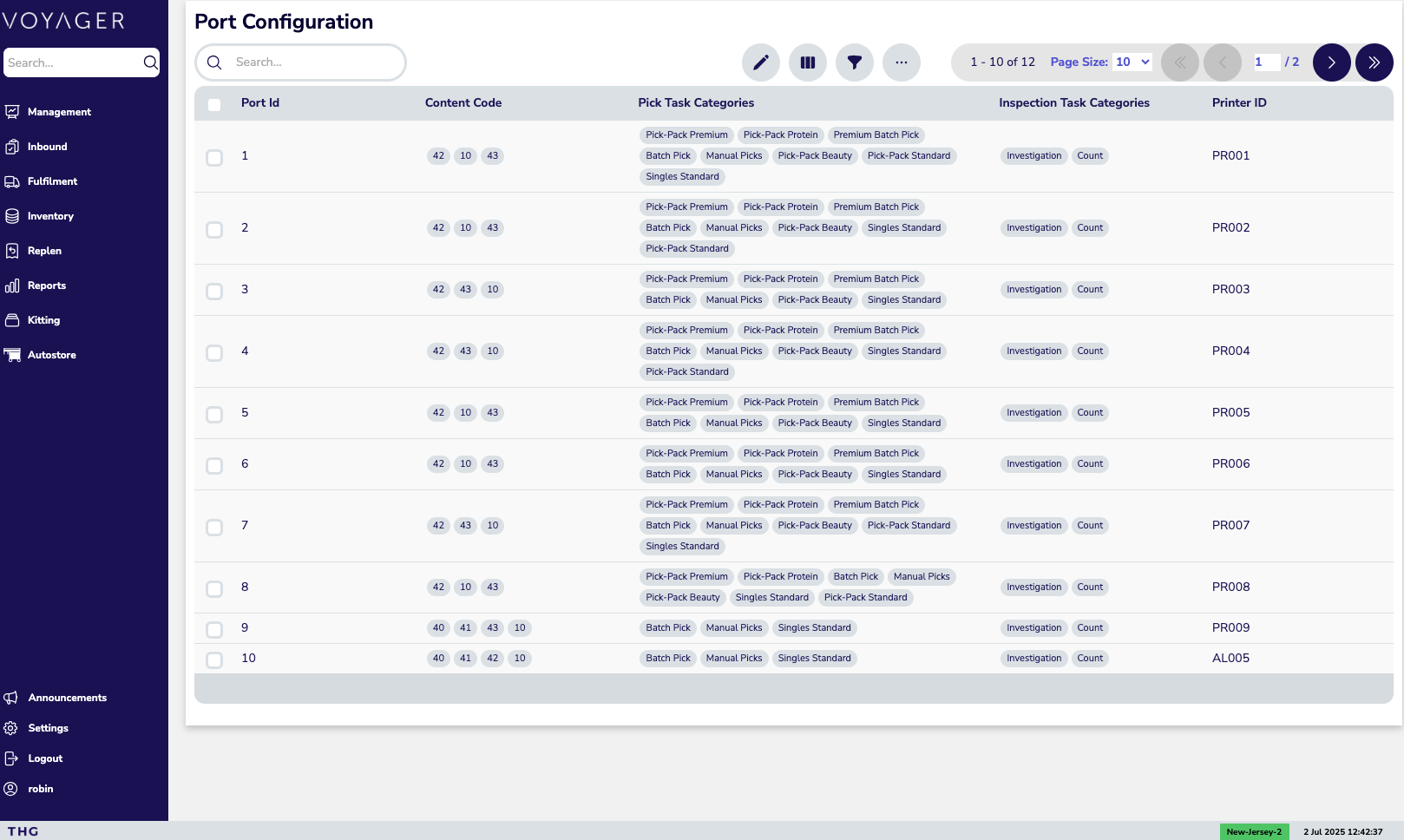Port Configuration Interface