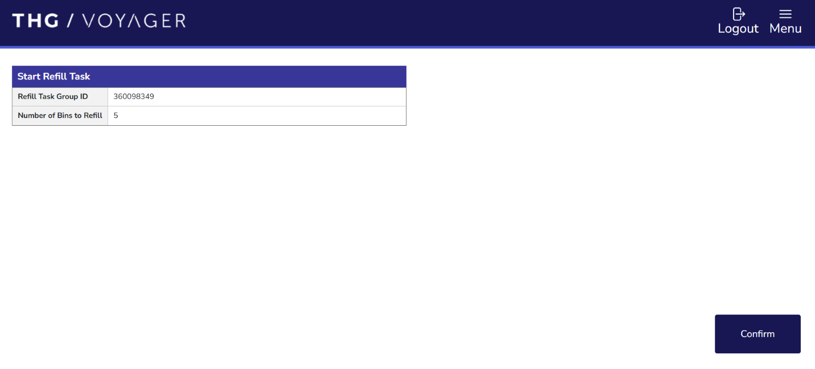 Confirm task summary