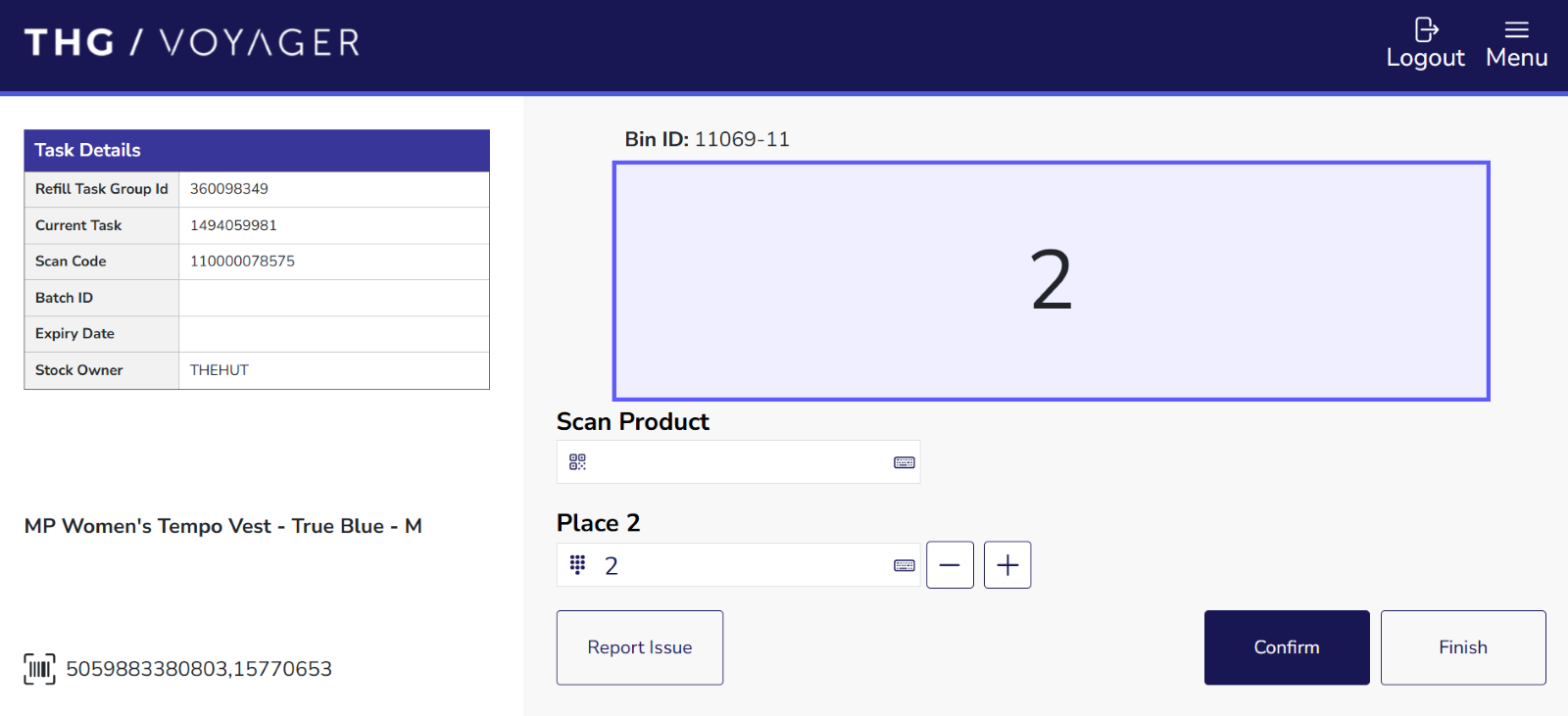 Confirm product